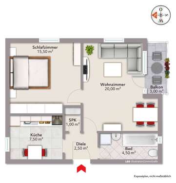 Foto - Wohnung zum Kaufen in Schwandorf 125.000,00 € 53.5 m²