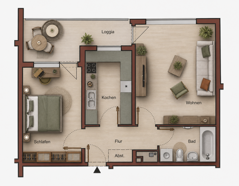 Foto - Wohnung zum Kaufen in Ludwigshafen 147.500,00 € 57 m²