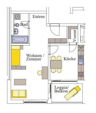 Foto - Wohnung zum Mieten in Regensburg 725,00 € 53.3 m²