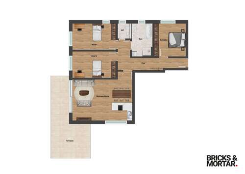 Foto - Wohnung zum Kaufen in Augsburg 999.000,00 € 121.89 m²