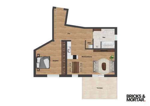 Foto - Wohnung zum Kaufen in Augsburg 669.000,00 € 80.69 m²