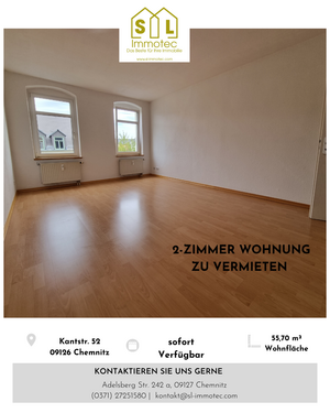 Foto - Wohnung zum Mieten in Chemnitz, Gablenz 340,00 € 55.7 m²
