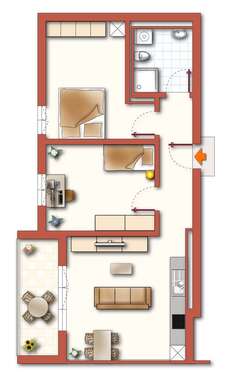 Foto - Wohnung zum Mieten in Simbach 701,00 € 75.79 m²