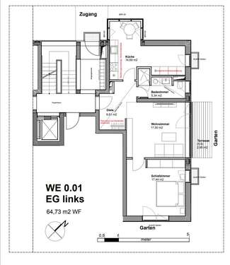 Foto - Wohnung zum Mieten in Berlin 1.140,00 € 64.73 m²