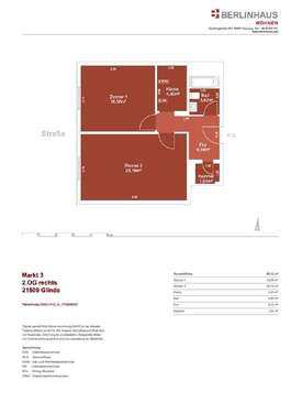 Foto - Wohnung zum Mieten in Glinde 661,44 € 55.12 m²