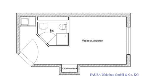 Foto - Wohnung zum Mieten in Bonn 365,00 € 21.32 m²