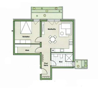 Foto - Wohnung zum Kaufen in Bruchsal 259.000,00 € 57.58 m²