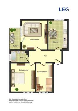 Foto - Wohnung zum Mieten in Bergkamen 499,00 € 63 m²