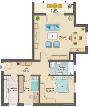 Foto - Wohnung zum Kaufen in Weilheim 397.000,00 € 77 m²
