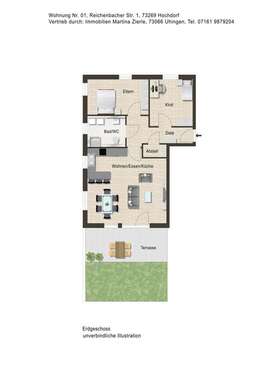 Foto - Wohnung zum Kaufen in Hochdorf 429.000,00 € 88.34 m²