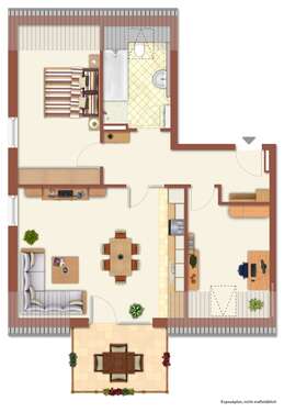 Foto - Wohnung zum Mieten in Hilgertshausen 715,00 € 62 m²