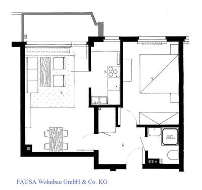 Foto - Wohnung zum Mieten in Bonn 515,00 € 46 m²