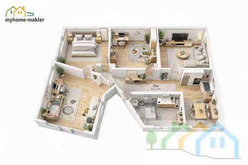 Foto - Wohnung zum Kaufen in Nürnberg 249.900,00 € 77 m²