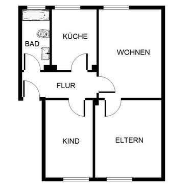 Foto - Wohnung zum Mieten in Herne 439,00 € 53.56 m²