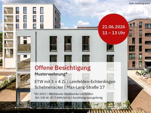 Foto - Wohnung zum Kaufen in Leinfelden-Echterdingen 457.000,00 € 80.32 m²