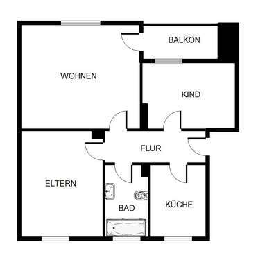 Foto - Wohnung zum Mieten in Gelsenkirchen 509,00 € 66.91 m²