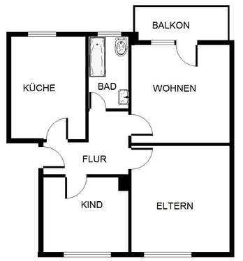 Foto - Wohnung zum Mieten in Gelsenkirchen 479,00 € 66.96 m²