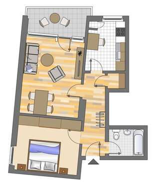 Foto - Wohnung zum Mieten in Gelsenkirchen 379,00 € 51.63 m²