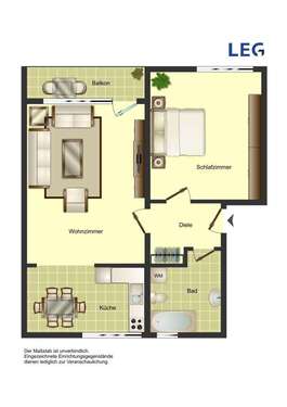 Foto - Wohnung zum Mieten in Bergkamen 419,00 € 52.3 m²