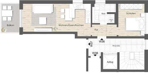 Foto - Wohnung zum Mieten in Bad Vilbel 1.030,00 € 49 m²
