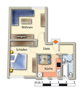 Foto - Wohnung zum Mieten in Essen 450,00 € 55.19 m²