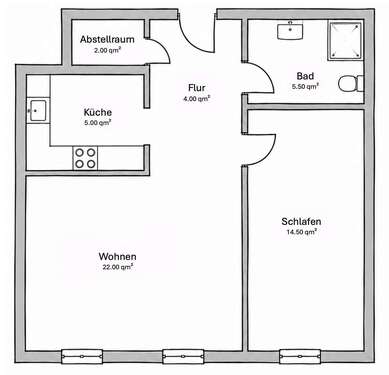 Foto - Wohnung zum Mieten in Karlsruhe 740,00 € 53 m²