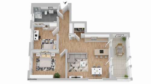 Foto - Wohnung zum Mieten in Deggendorf 1.050,00 € 87 m²
