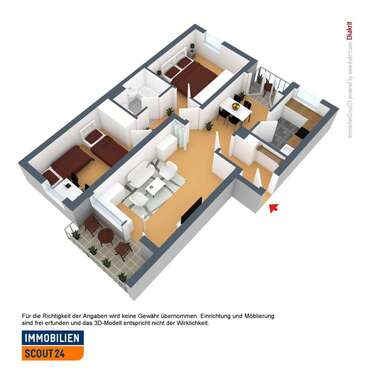 Foto - Wohnung zum Mieten in Solingen 779,00 € 73 m²