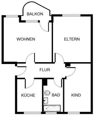 Foto - Wohnung zum Mieten in Gelsenkirchen 449,00 € 59.7 m²
