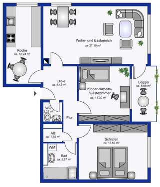 Foto - Wohnung zum Kaufen in Mainz 249.000,00 € 90 m²