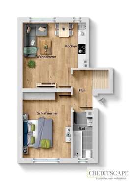 Foto - Wohnung zum Kaufen in Dortmund 135.000,00 € 47 m²
