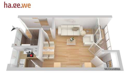 Foto - Wohnung zum Mieten in Hagen 244,00 € 40 m²