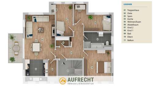 Foto - Wohnung zum Mieten in Röhrmoos 1.890,00 € 119 m²