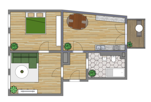 Foto - Wohnung zum Mieten in Burg 384,00 € 64 m²
