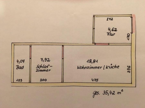 Foto - Wohnung zum Mieten in Frankfurt am Main 550,00 € 35.5 m²