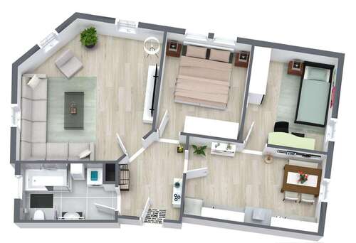 Foto - Wohnung zum Mieten in Zwickau 375,00 € 62 m²