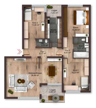Foto - Wohnung zum Kaufen in Hildesheim 159.000,00 € 119 m²