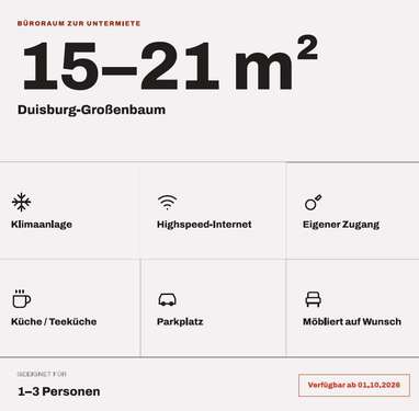 Foto - Büro in Duisburg 455,00 € 30 m²