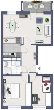 Foto - Wohnung zum Mieten in Chemnitz 316,00 € 57.5 m²