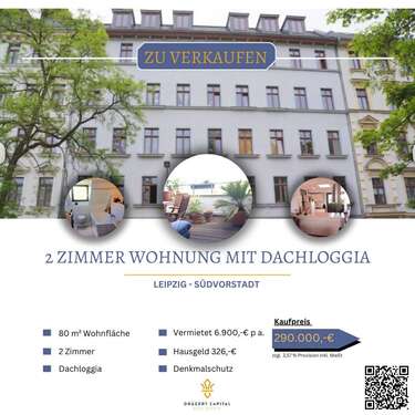 Foto - Wohnung zum Kaufen in Leipzig Leipzig Südvorstadt 290.000,00 € 80.04 m²
