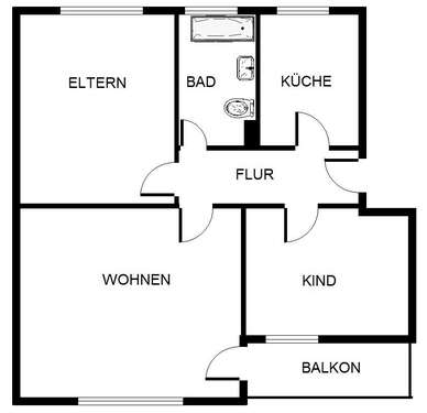 Foto - Wohnung zum Mieten in Gelsenkirchen 432,00 € 66.96 m²