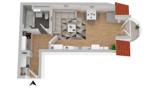 Foto - Wohnung zum Mieten in münchen 1.390,00 € 37.5 m²