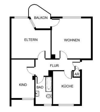 Foto - Wohnung zum Mieten in Gelsenkirchen 439,00 € 64.06 m²