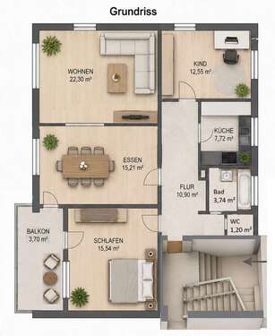 Foto - Wohnung zum Kaufen in Niefern-Öschelbronn 325.000,00 € 93 m²