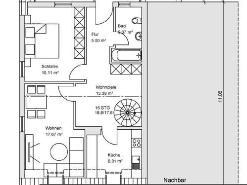 Foto - Wohnung zum Mieten in Harxheim 950,00 € 90.4 m²