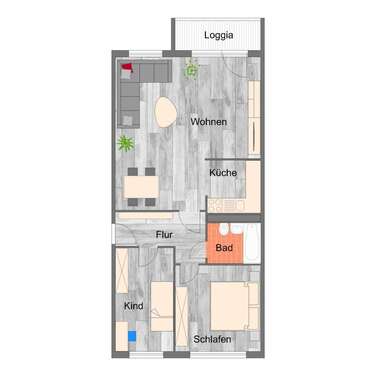 Foto - Wohnung zum Mieten in Zwickau 455,00 € 70 m²