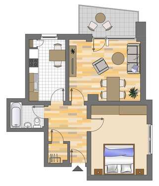 Foto - Wohnung zum Mieten in Gelsenkirchen 389,00 € 58.07 m²