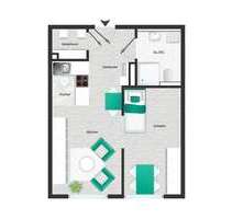 Wohnung zum Kaufen in Oedheim 166.000,00 € 41.27 m²