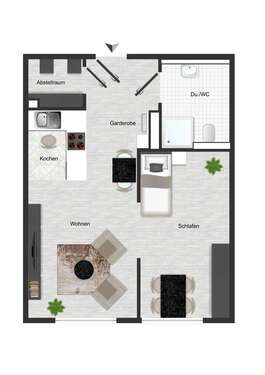 Foto - Wohnung zum Kaufen in Oedheim 144.000,00 € 41.27 m²