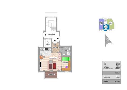 Foto - Wohnung zum Kaufen in Höhenkirchen-Siegertsbrunn 399.000,00 € 41.16 m²